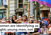 Crowds gather for a Pride march in New York in June 2026. New research shows that the boundaries of heterosexuality are changing for young women. Roy Rochlin/Getty Images